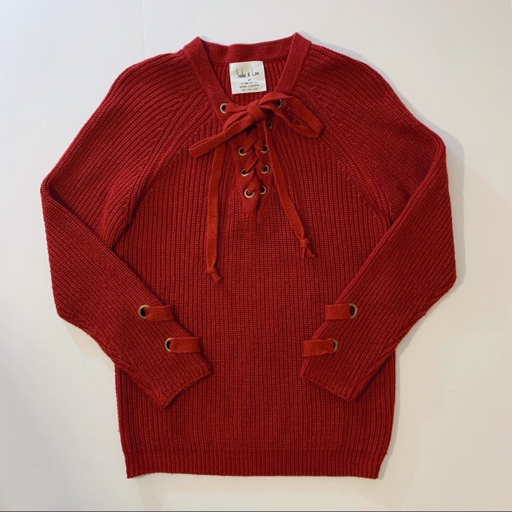 Sadie & Love Red Sweater